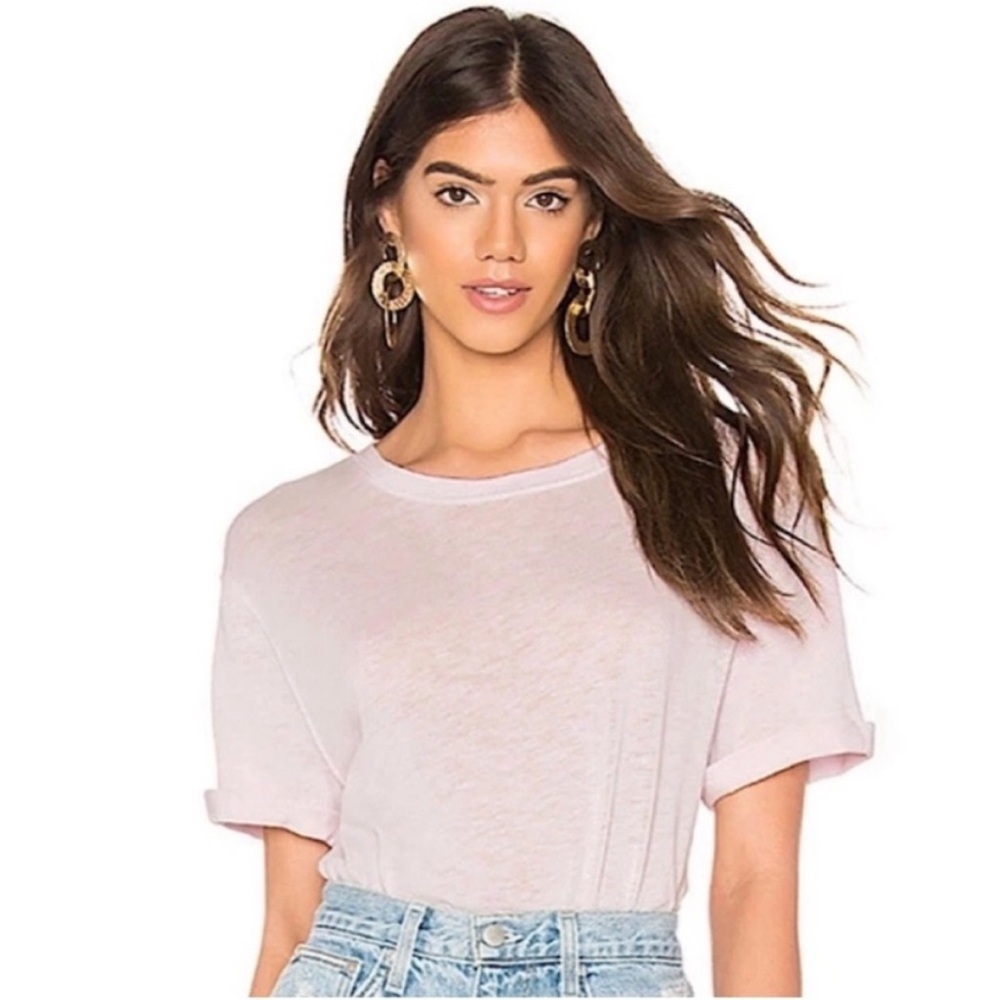 We The Free Cassidy Top Oversized Slouchy T Shirt Cotton Lavender Pink Size Xs